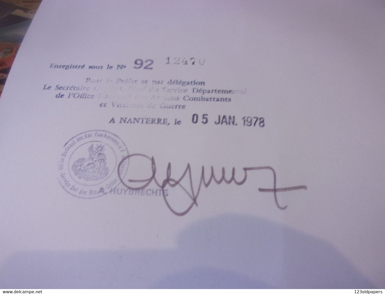 ♥️  Certificat 1978 Services Rendus à La Nation Opérations Afrique Du Nord SECURITE ET MAINTIEN DE L ORDRE REPUBLIQUE FR - Documenti