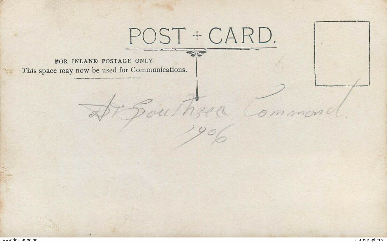 Southsea Commond 1906 Real Photo Postcard - Southsea