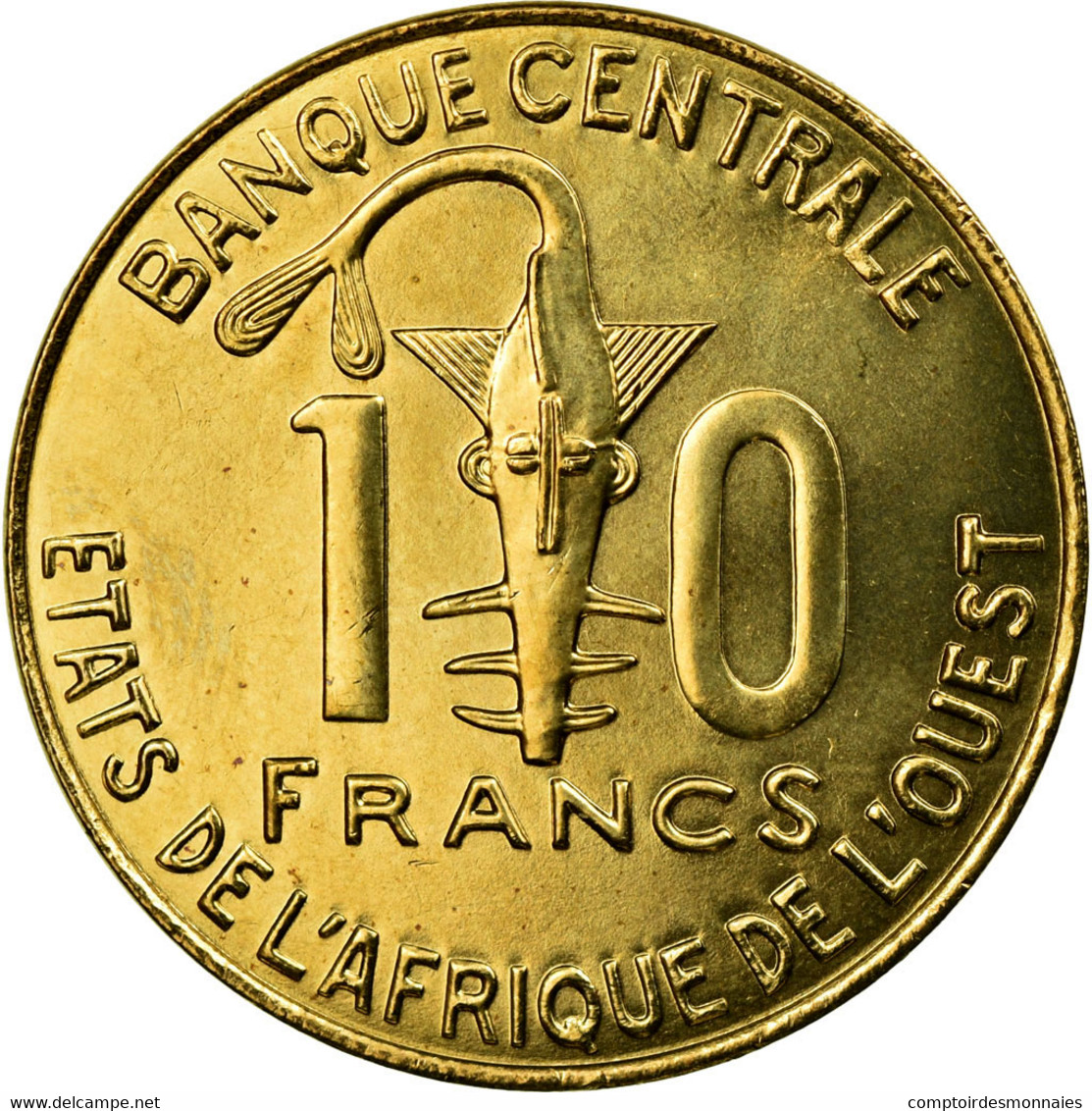 Monnaie, West African States, 10 Francs, 2005, SUP, Aluminum-Bronze, KM:10 - Côte-d'Ivoire