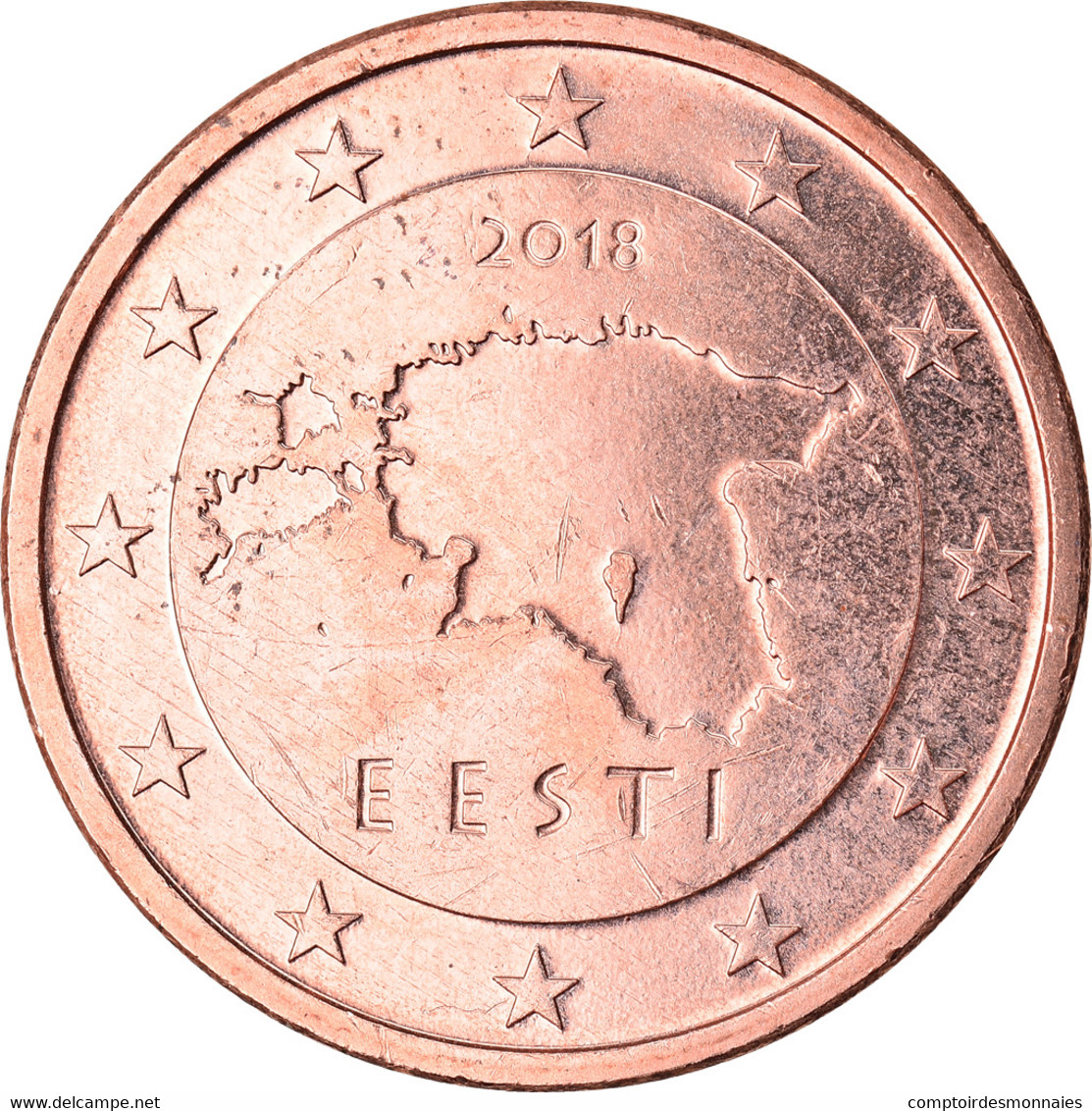 Estonia, 5 Euro Cent, 2018, SPL, Copper Plated Steel, KM:New - Estonie