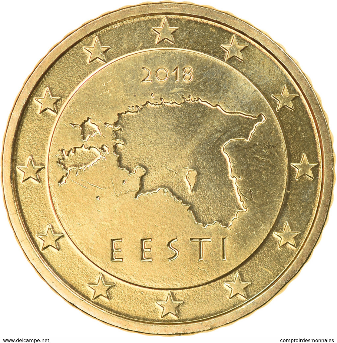 Estonia, 50 Euro Cent, 2018, SPL, Laiton, KM:New - Estonia