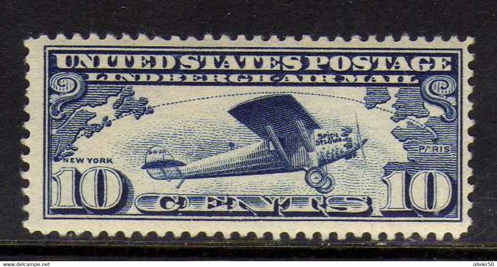 Etats-Unis - (1927)   -  Poste Aerienne   Traversee De L'Atlantique Par Lindbergh - Neufs* - MLH - 1b. 1918-1940 Nuovi