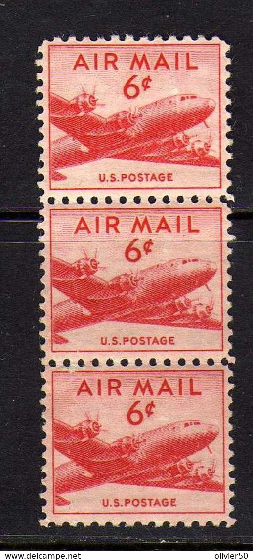 Etats-Unis - (1947)   -  Poste Aerienne   Avion En Vol  Neufs** - MNH - 2b. 1941-1960 Ongebruikt