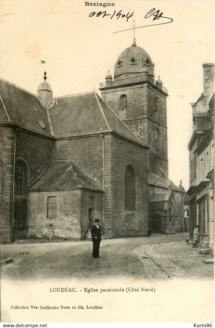 Loudéac * Rue Place Et église Paroissiale - Loudéac