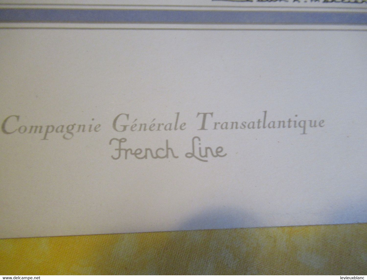 Paquebot "FRANCE"/ Compagnie Générale Transatlantique/ French Line/Première Classe/Mercier-Chénier/1967          MENU321 - Menus