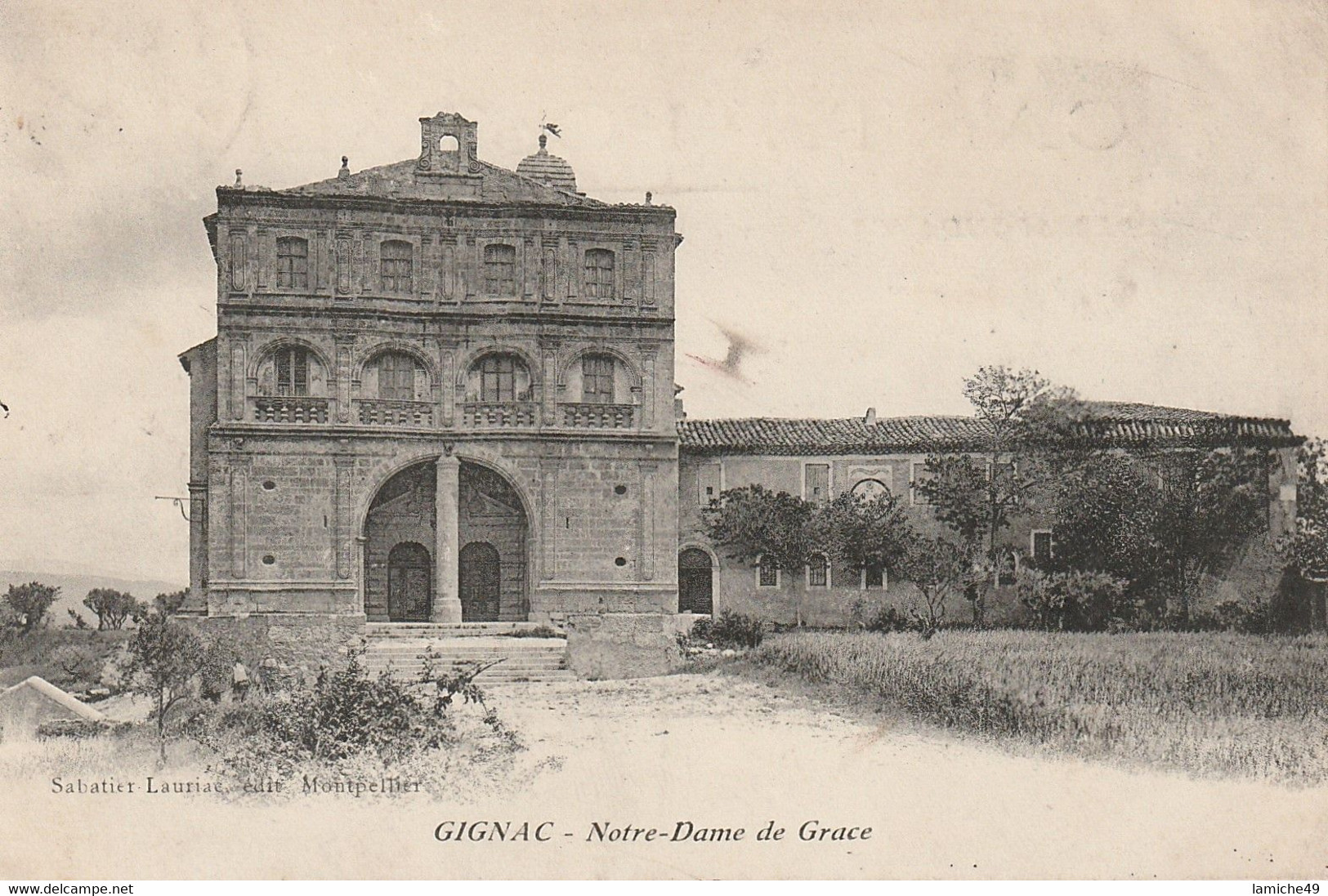 GIGNAC Notre-Dame De Grace  Timbre1911 Semeuse 5c - Gignac