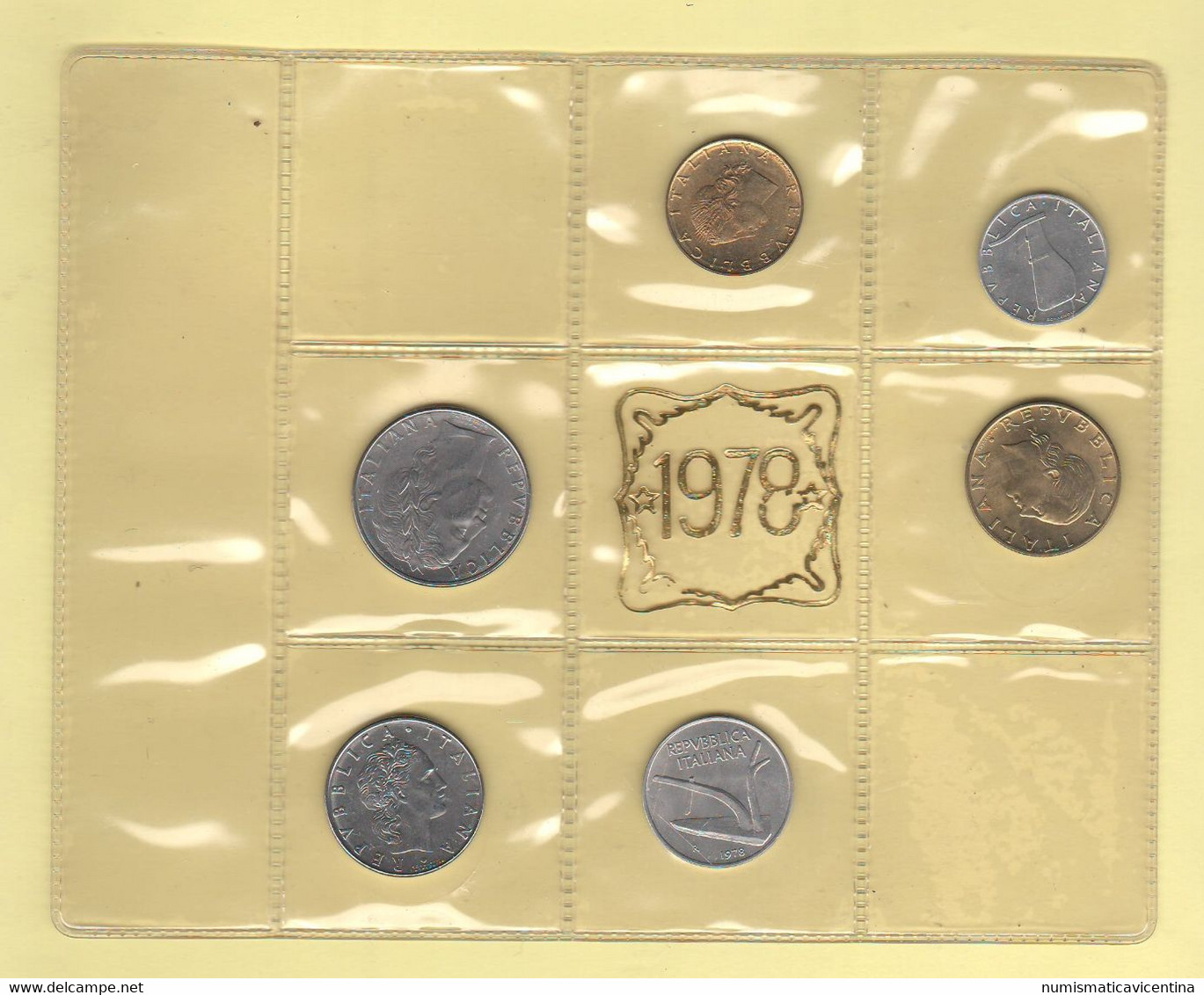 Italia Repubblica Serietta Privata 1978 Con 5 10 20 50 100 200 Lire  UNC Italy Italie - Mint Sets & Proof Sets
