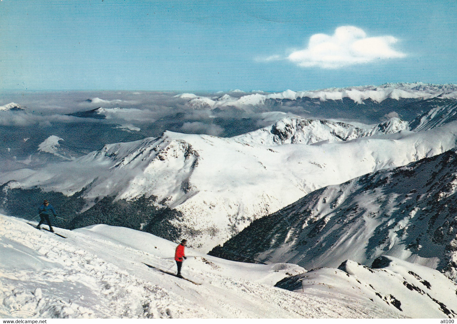 A21714 - Winter Sports Les Pyrenees Plaisirs De La Neige Sports D'Hiver Pic Du Midi De Bigorre France Postcard Used 1967 - Sports D'hiver