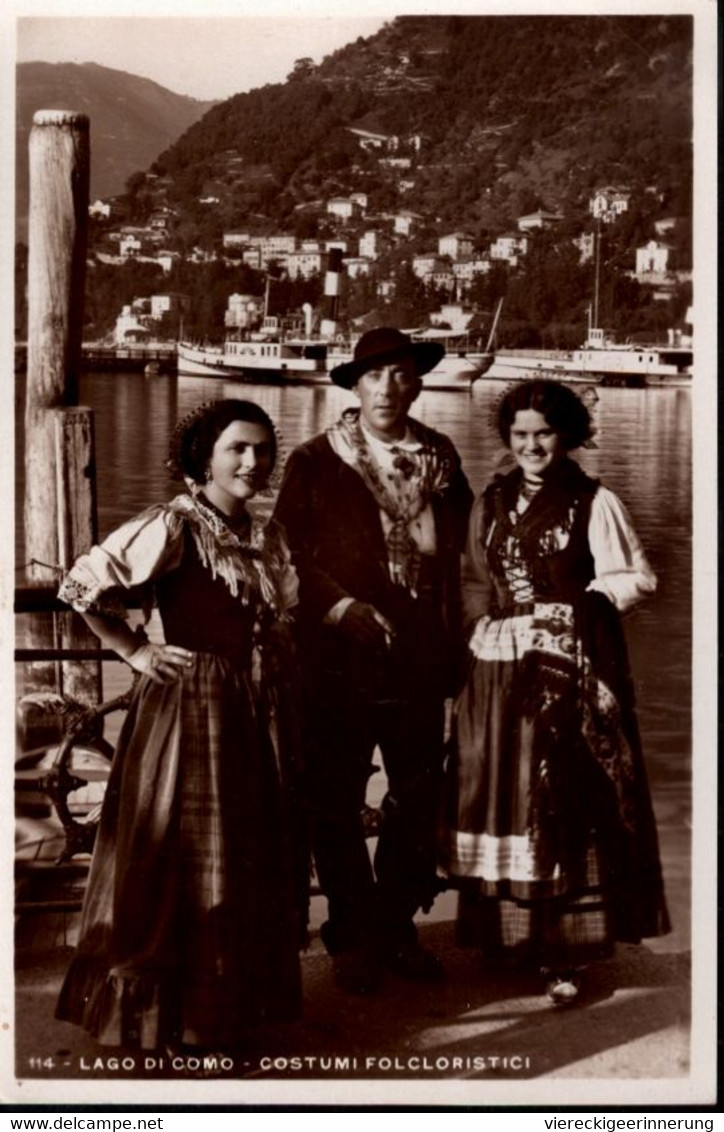 ! Ca. 1935 Ansichtskarte Lago Di Como, Trachten - Como