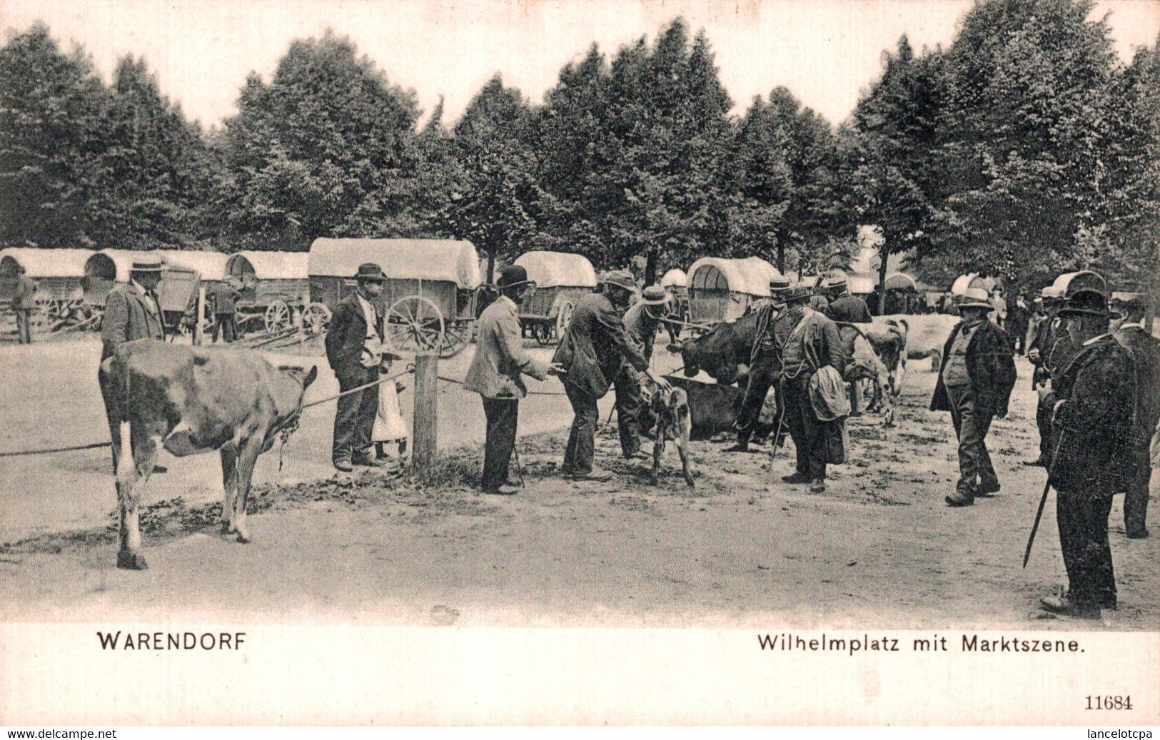 WARENDORF / WILHELMPLATZ MIT MARKTSZENE - Warendorf