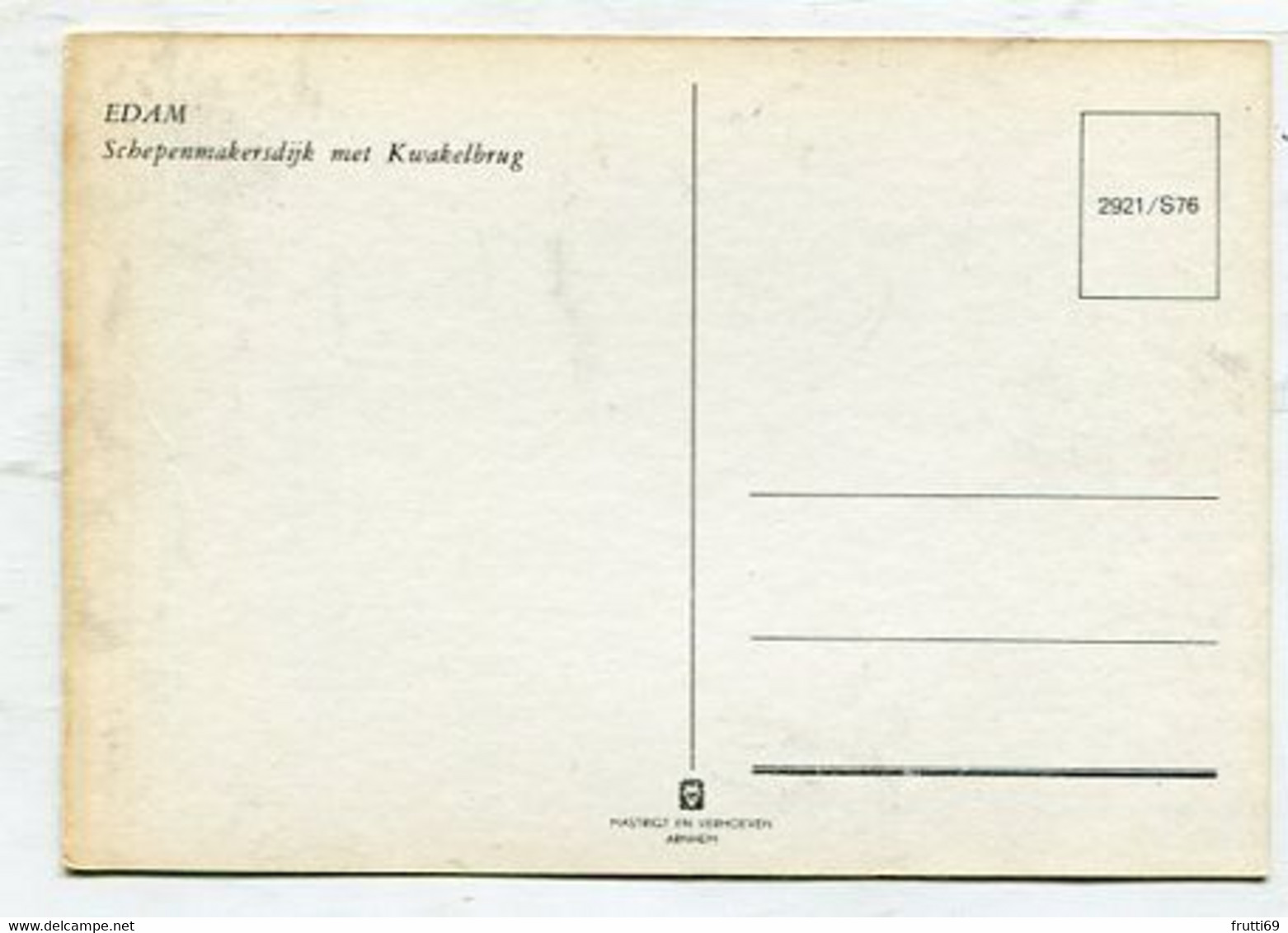 AK 093253 NETHERLANDS - Edam - Schepenmakersdijk Met Kwakelbrug - Edam