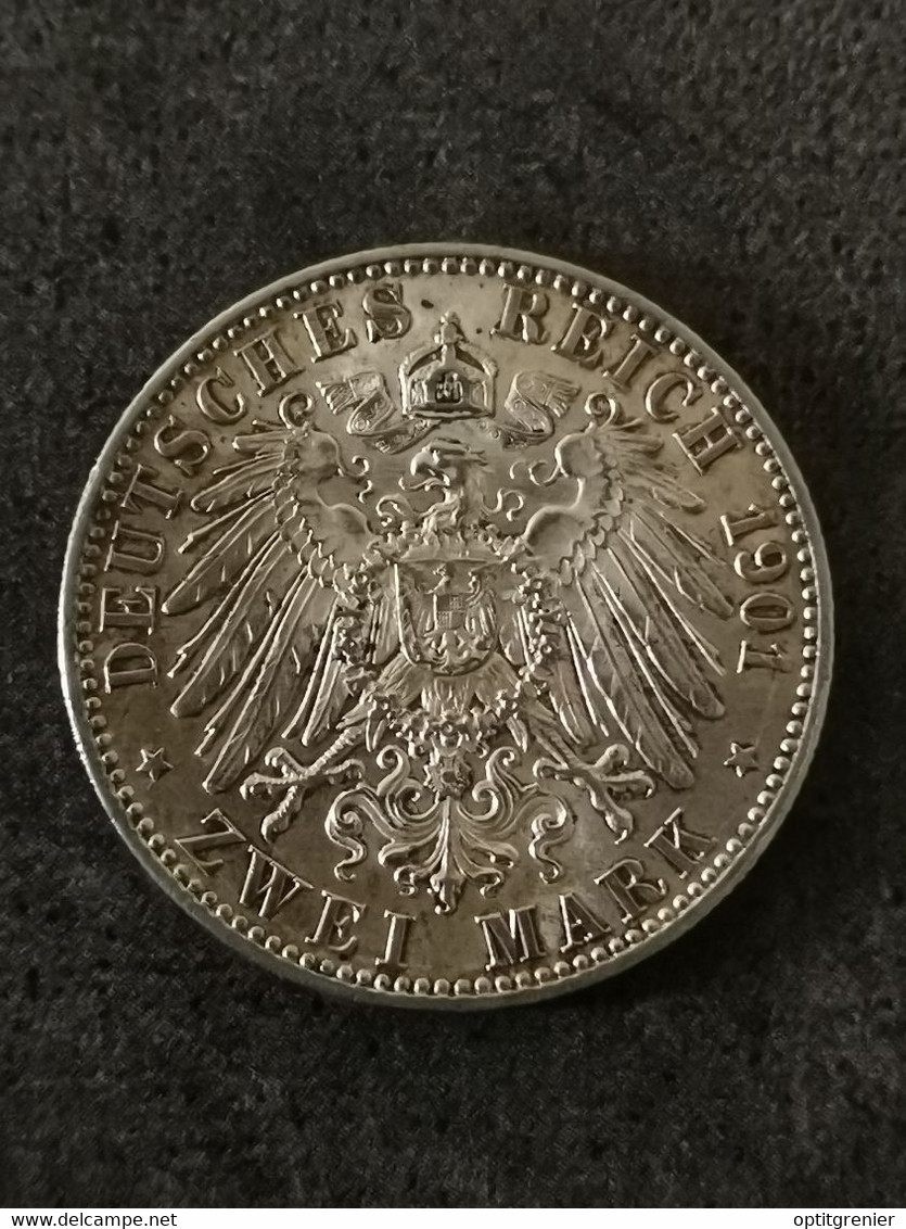 ZWEI MARK ARGENT 1901 WILHELM II 200éme An. ROYAUME DE PRUSSE / SILVER 2 MARK - 2, 3 & 5 Mark Argent