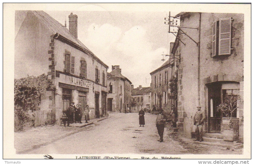 Laurière  -  Rue Du Bénévent  -  Carte Postale Ancienne - Lauriere