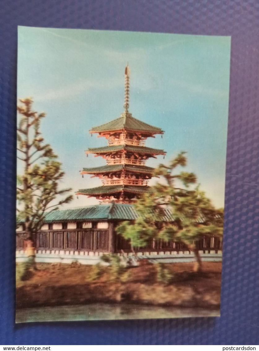 ART ARTE THREE DIMENSIONAL 3D 3 D JAPAN / Tō-ji TEMPLE  / POSTAL POSTCARD - Shingon Buddhist Temple - Cartes Stéréoscopiques