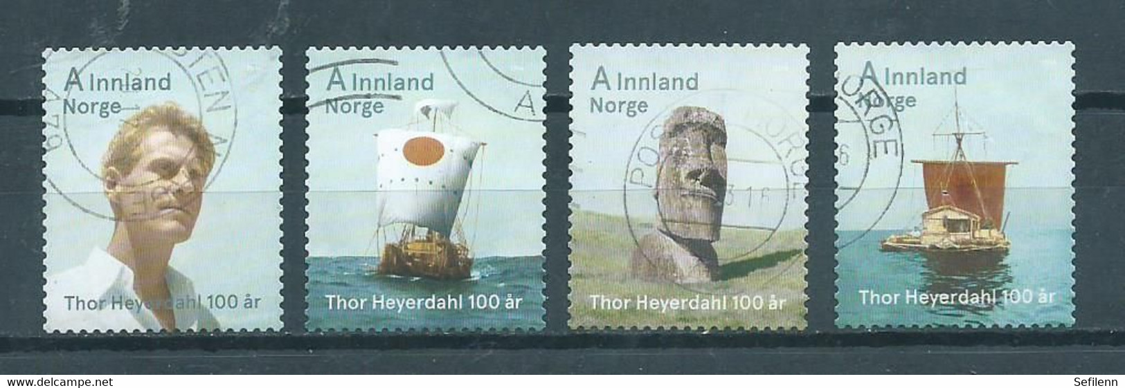 2014 Norway Complete Set Thor Heyerdahl Used/gebruikt/oblitere - Oblitérés