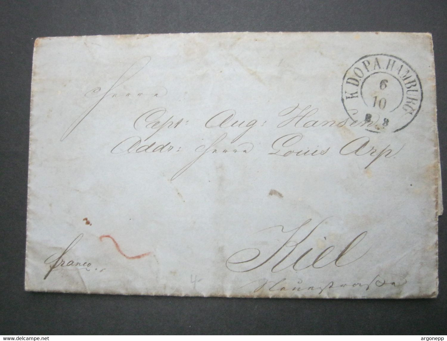 HAMBURG     ,klarer   Stempel Auf  Brief Von 1854 Mit Viel Inhalt - Vorphilatelie