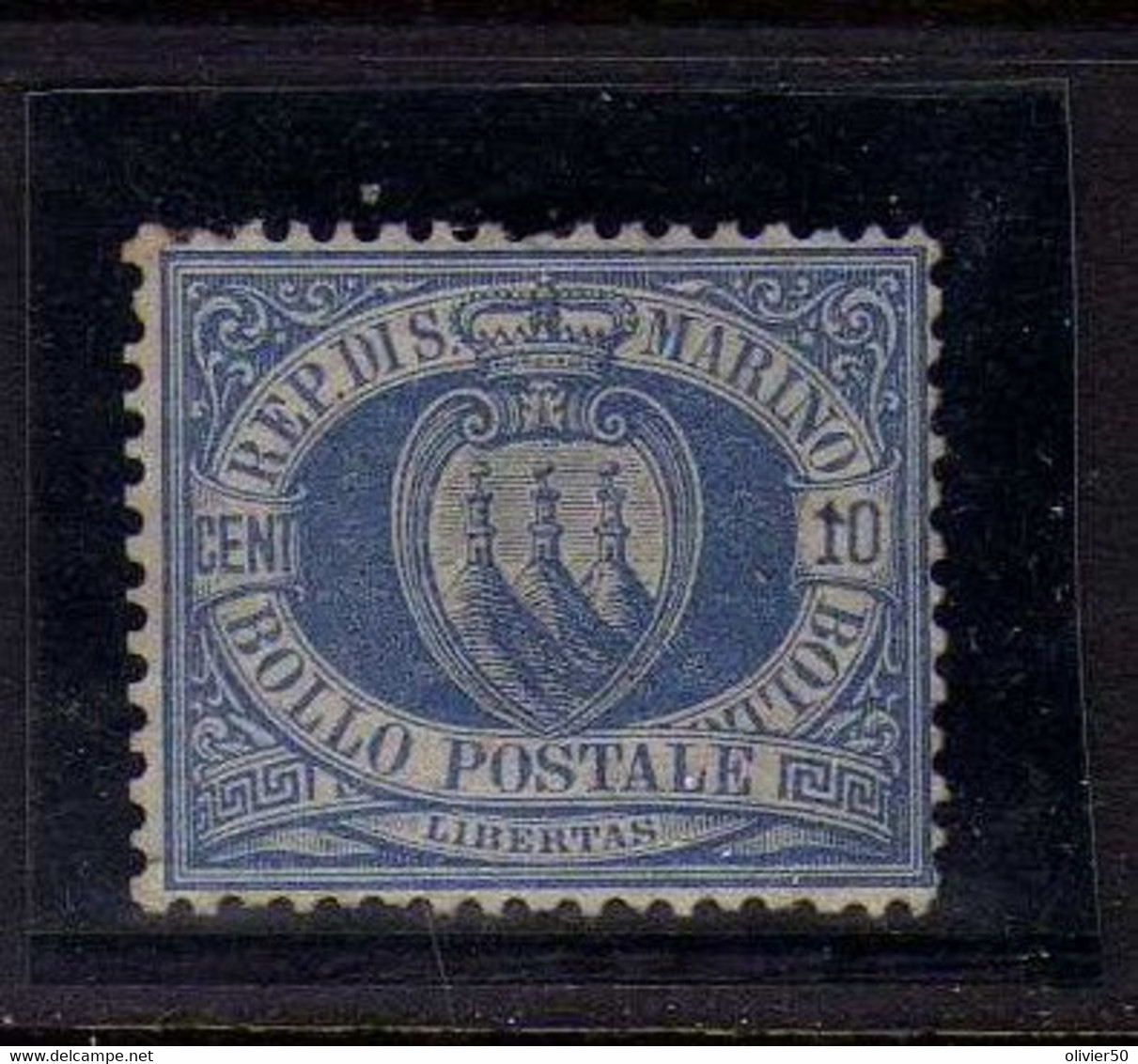 Saint-Marin  -1877 - 10 C. Armoiries - Neuf Sg No Gum - Neufs