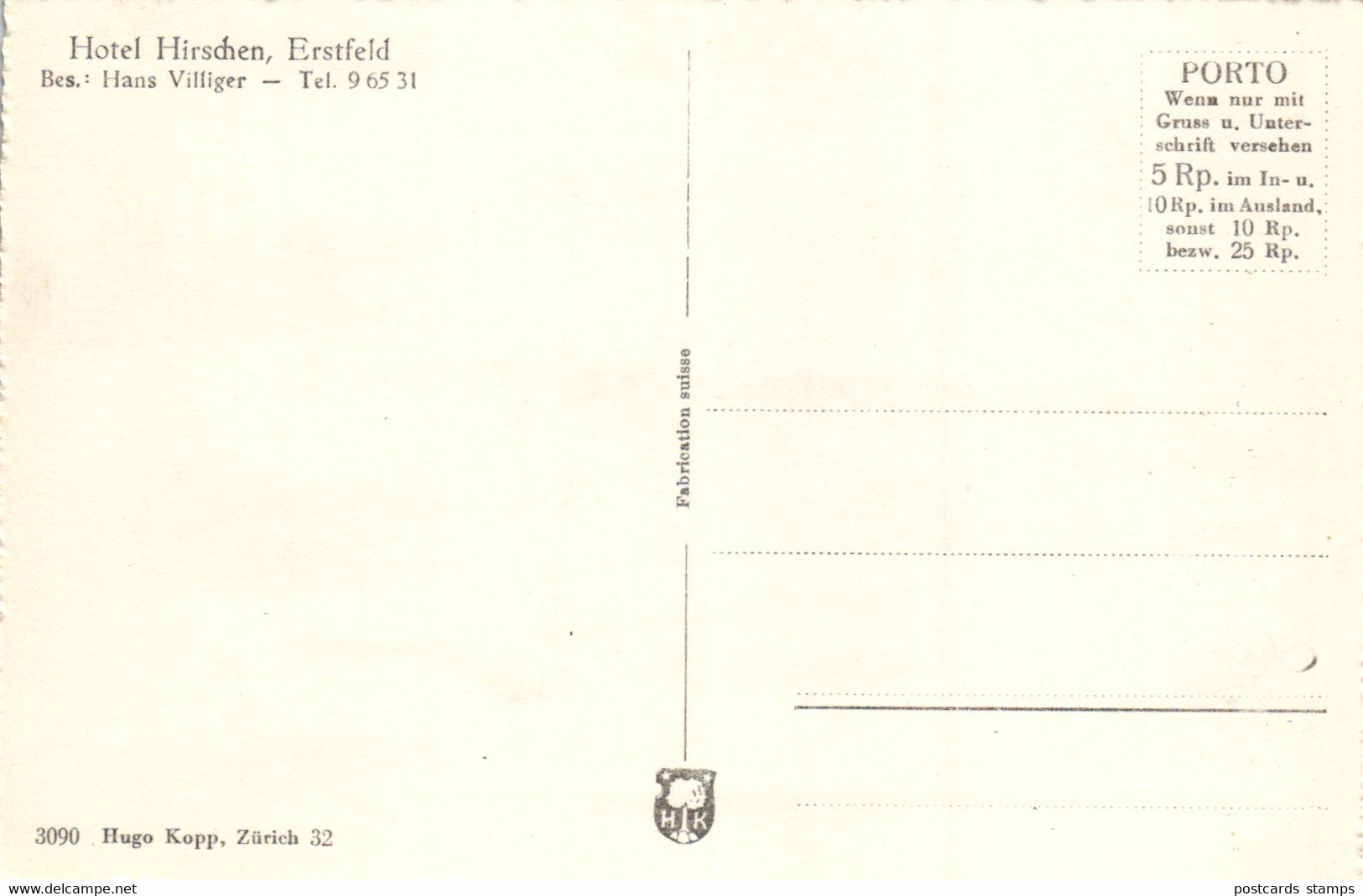 Erstfeld, Hotel "Hirschen", Ca. 50er/60er Jahre - Erstfeld