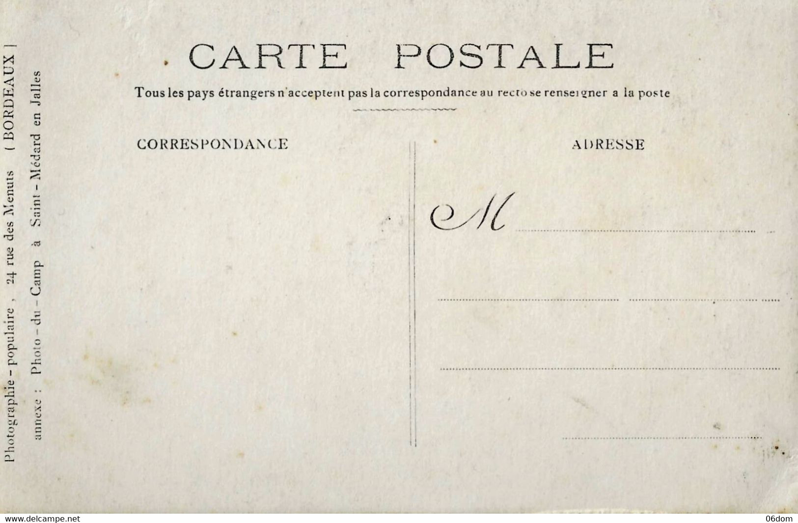 Carte Photo Commerce BOURRELIER - Probable Région Sud-Ouest Secteur Ile D'Oléron - Artisanat