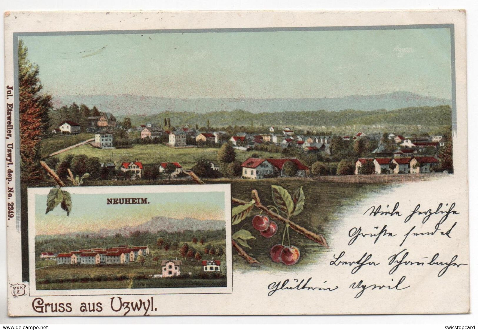 Gruss Aus UZWIL Neuheim Gel. 1900 N. Rüschlikon - Uzwil