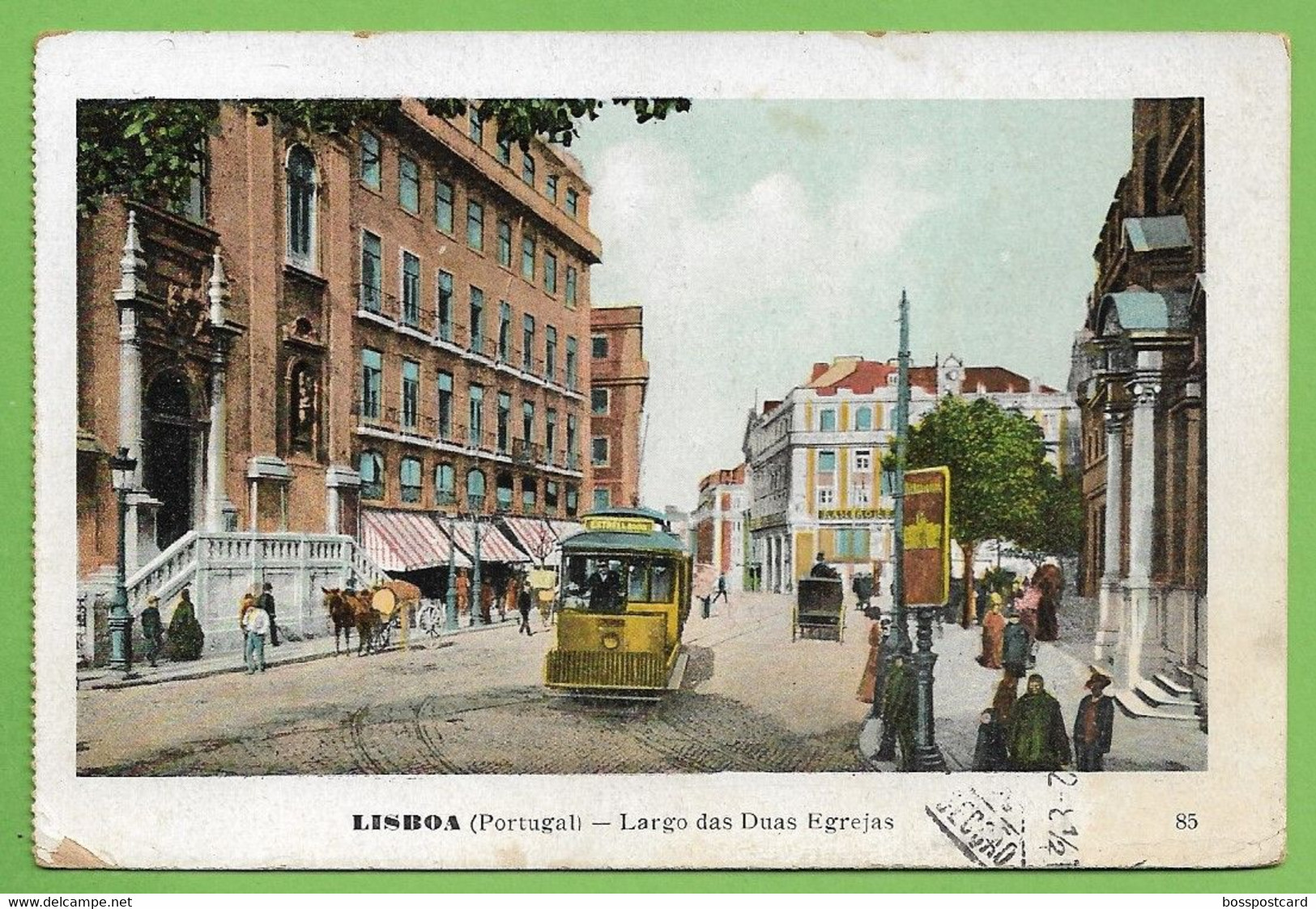 Lisboa - Largo Das Duas Igrejas - Eléctrico - Tramway (Edição F. A. Martins) - Portugal - Beja