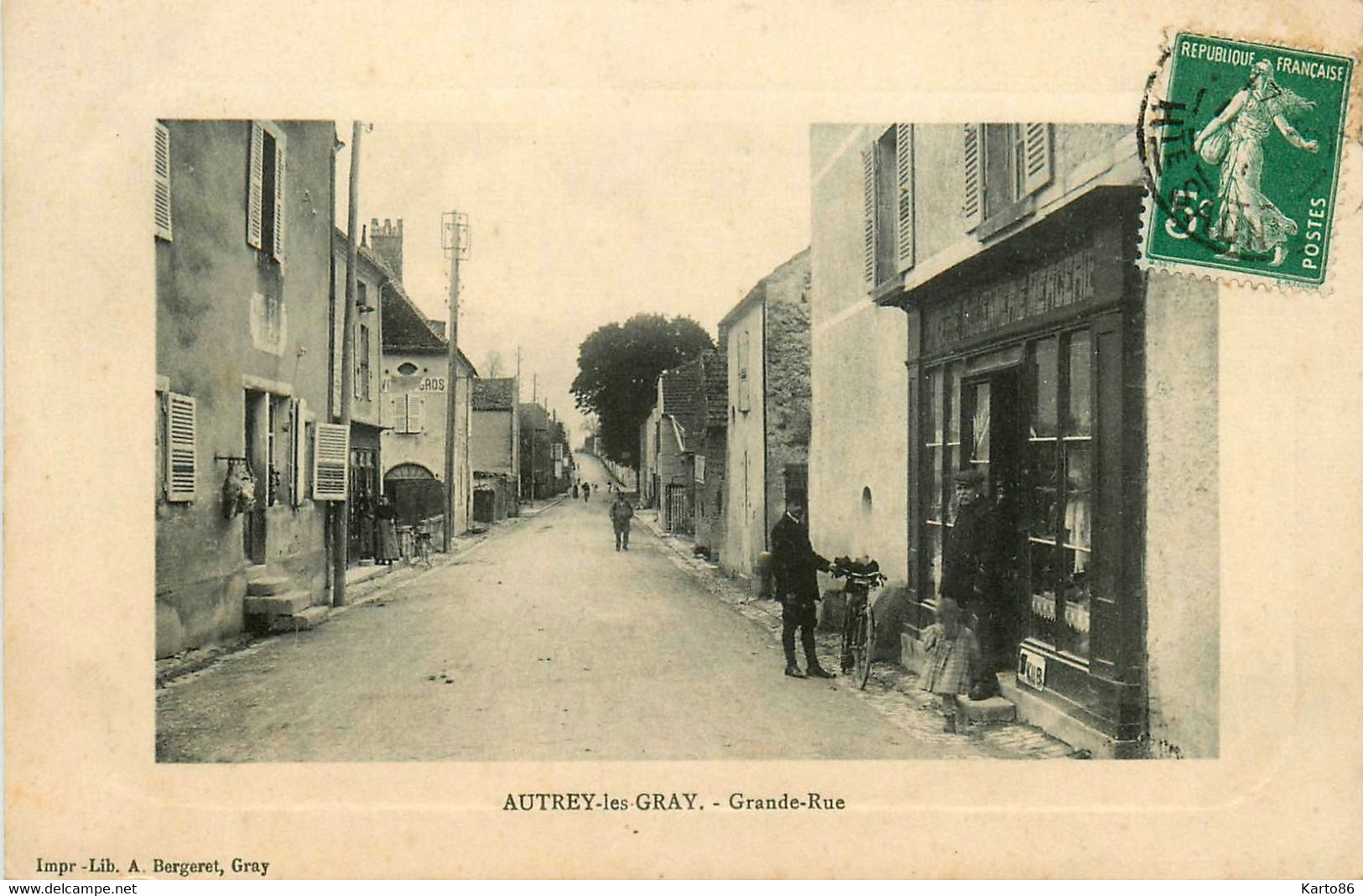 Autrey Les Gray * La Grande Rue Du Village * épicerie Mercerie - Autrey-lès-Gray