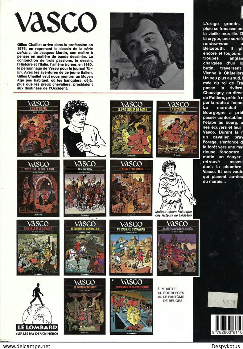 Vasco - Tome 13 - Les Fossoyeurs De Belzebuth- CHAILLET - Lombard 1994 - Edition Originale - Vasco