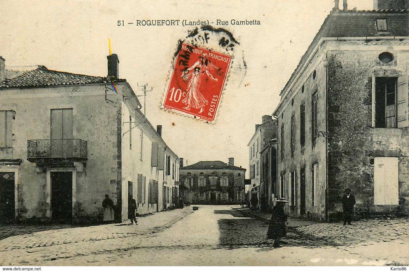 Roquefort * Rue Gambetta * Villageois - Roquefort