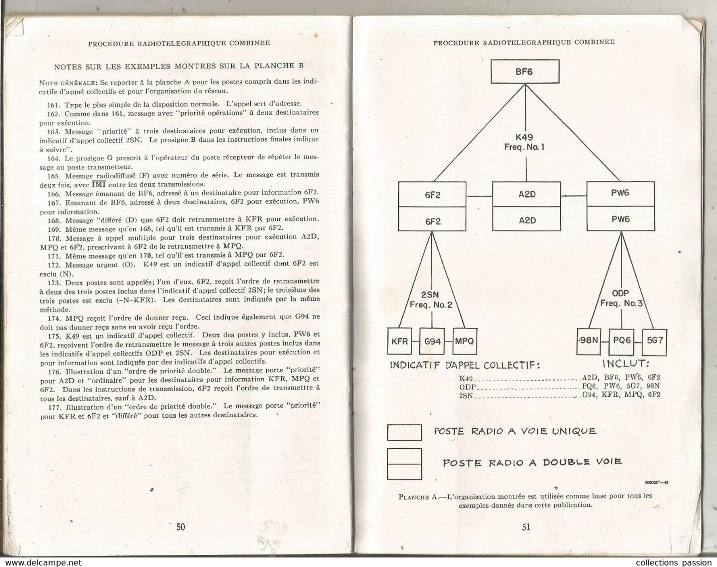 livre,militaria,procédure radiotélégraphique combinée, CCBP1,réservé personnel militaire,1944, 51 pages,frais fr 3.75 e