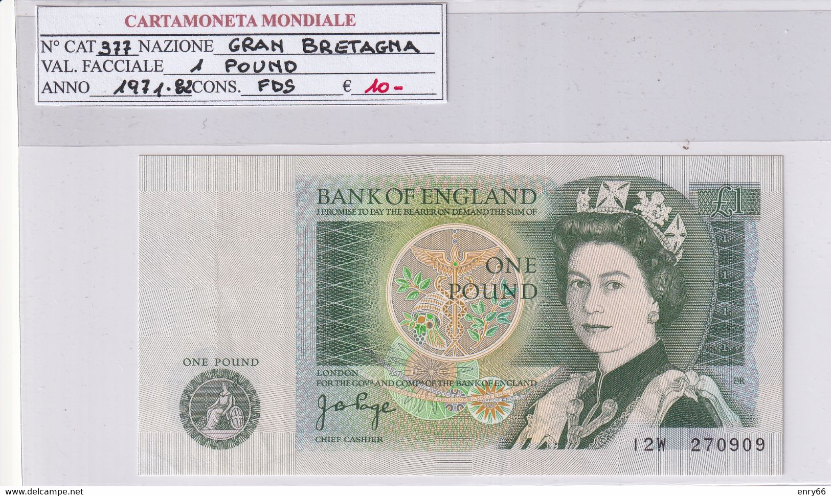 GRAN BRETAGNA 1970-82 1 POUND P377 - 1 Pound