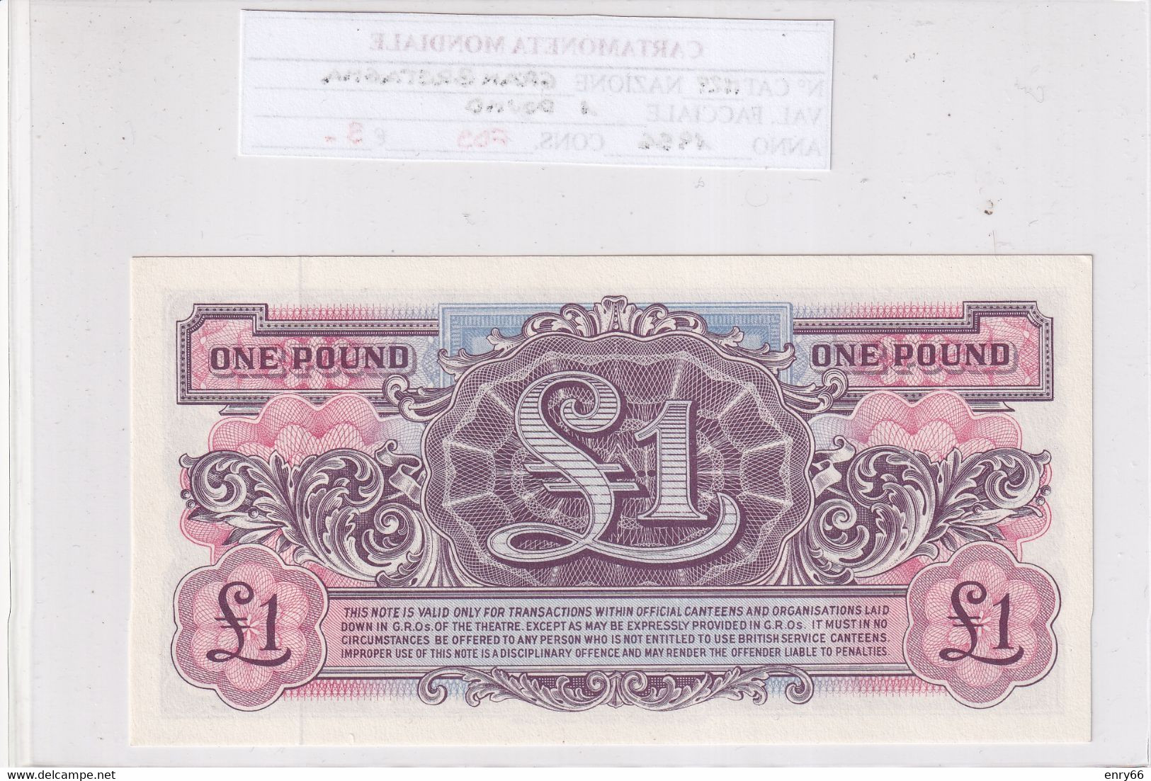 GRAN BRETAGNA 1956 1 POUND M29 - 1 Pound