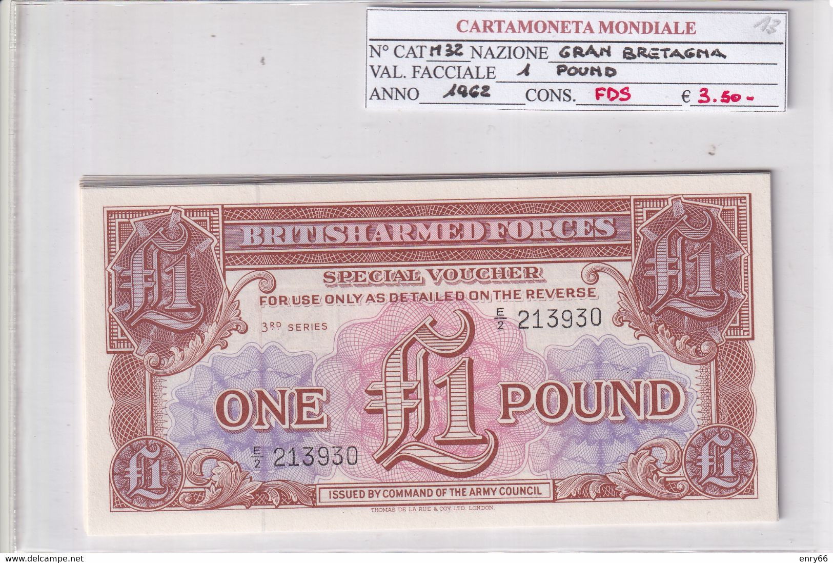 GRAN BRETAGNA 1962 1 POUND M32 - 1 Pound