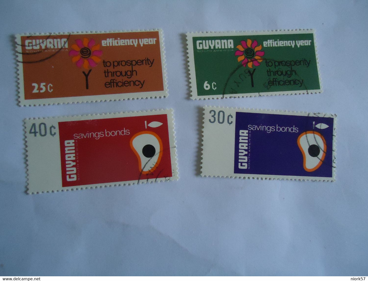 GUYANA  USED STAMPS 4   EFFICIENCY    YEAR - Guyane (1966-...)