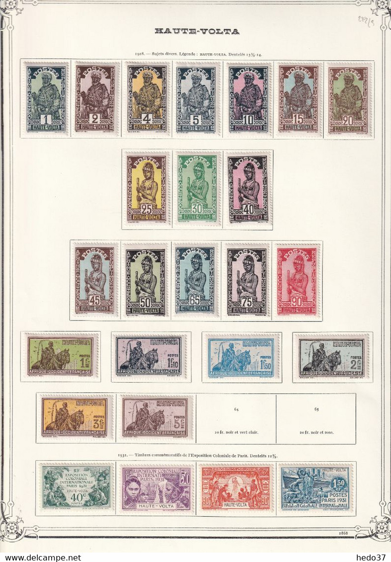 Haute Volta - Collection Vendue Page Par Page - Timbres Neufs * / Oblitérés - B/TB - Nuevos