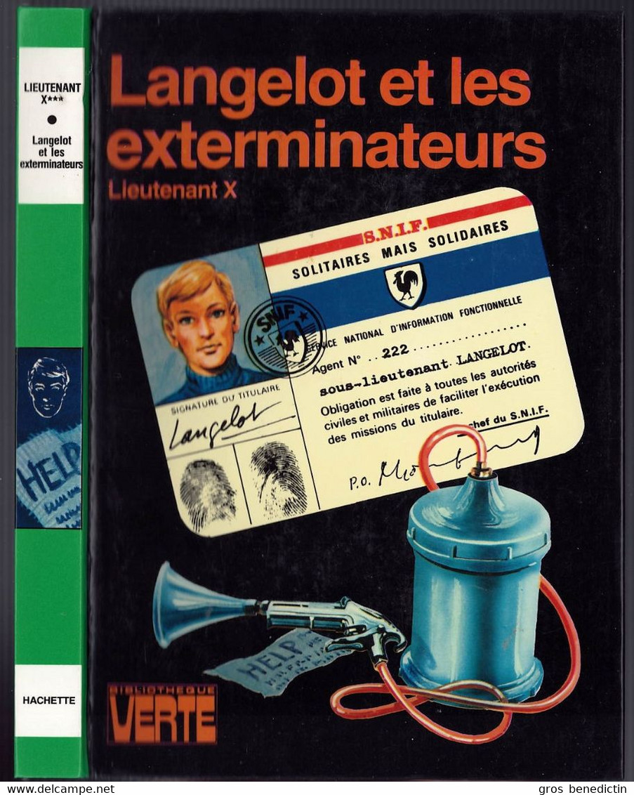 Hachette - Bibliothèque Verte - Lieutenant X - "Langelot Et Les Exterminateurs" - 1981 - #Ben&Lange - Bibliotheque Verte