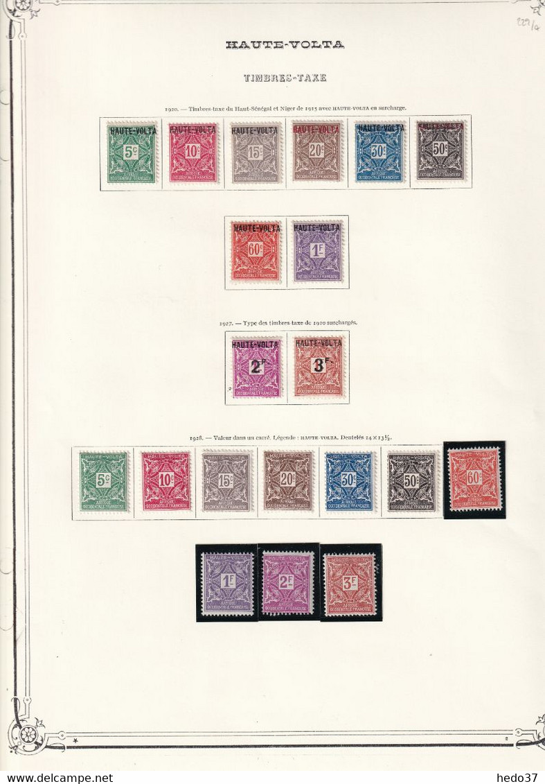 Haute Volta - Collection Vendue Page Par Page - Timbres Neufs * / Oblitérés - B/TB - Nuevos