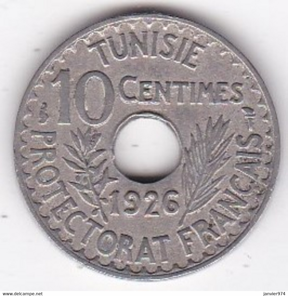 Protectorat Français . 10 Centimes 1926, En Cupro Nickel, Lec# 111 - Tunisie