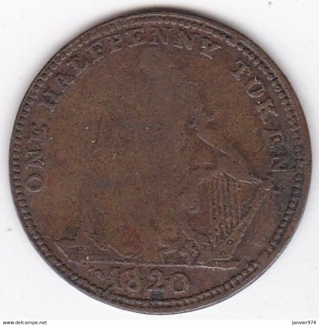 Canada Nova Scotia,  Halfpenny 1820 Token , Breton 894 - Canada