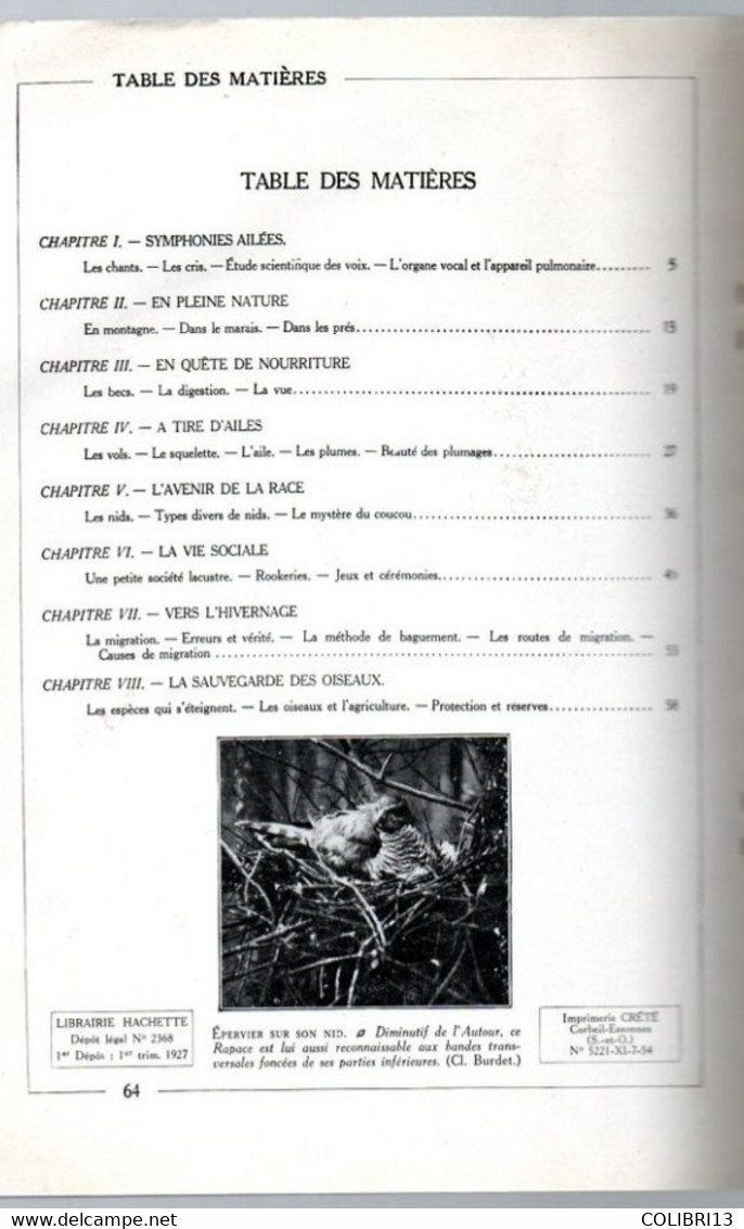 ENCYCLOPEDIE PAR L IMAGE LES OISEAUX 1927 SYMPHONIES AILEES, SAUVEGARDE DES OISEAUX Déjà Mais... - Enciclopedie