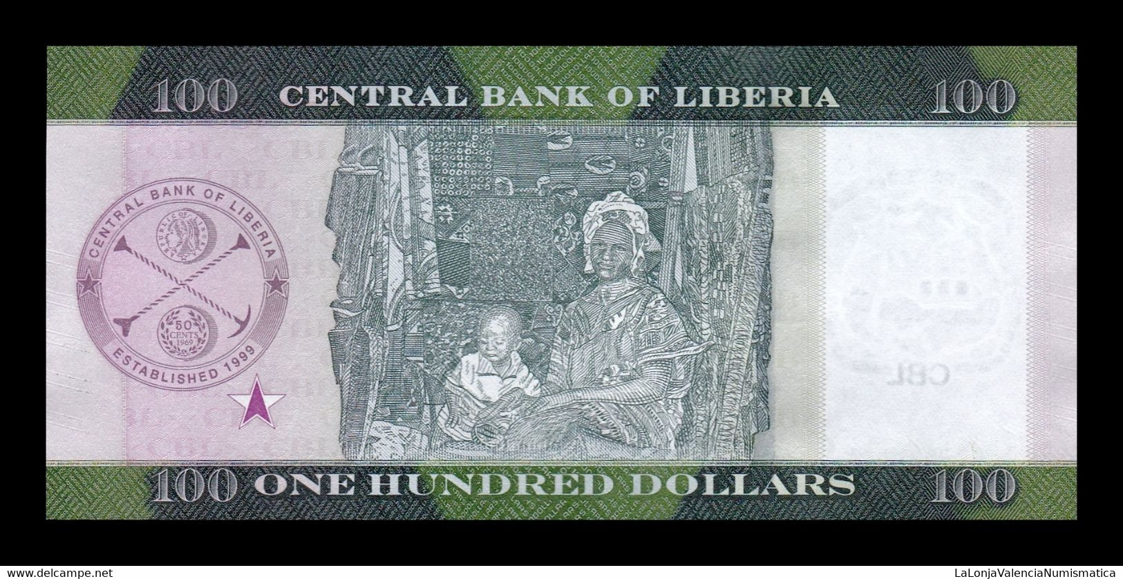 Liberia 100 Dollars 2021 (2022) Pick New SC UNC - Liberia