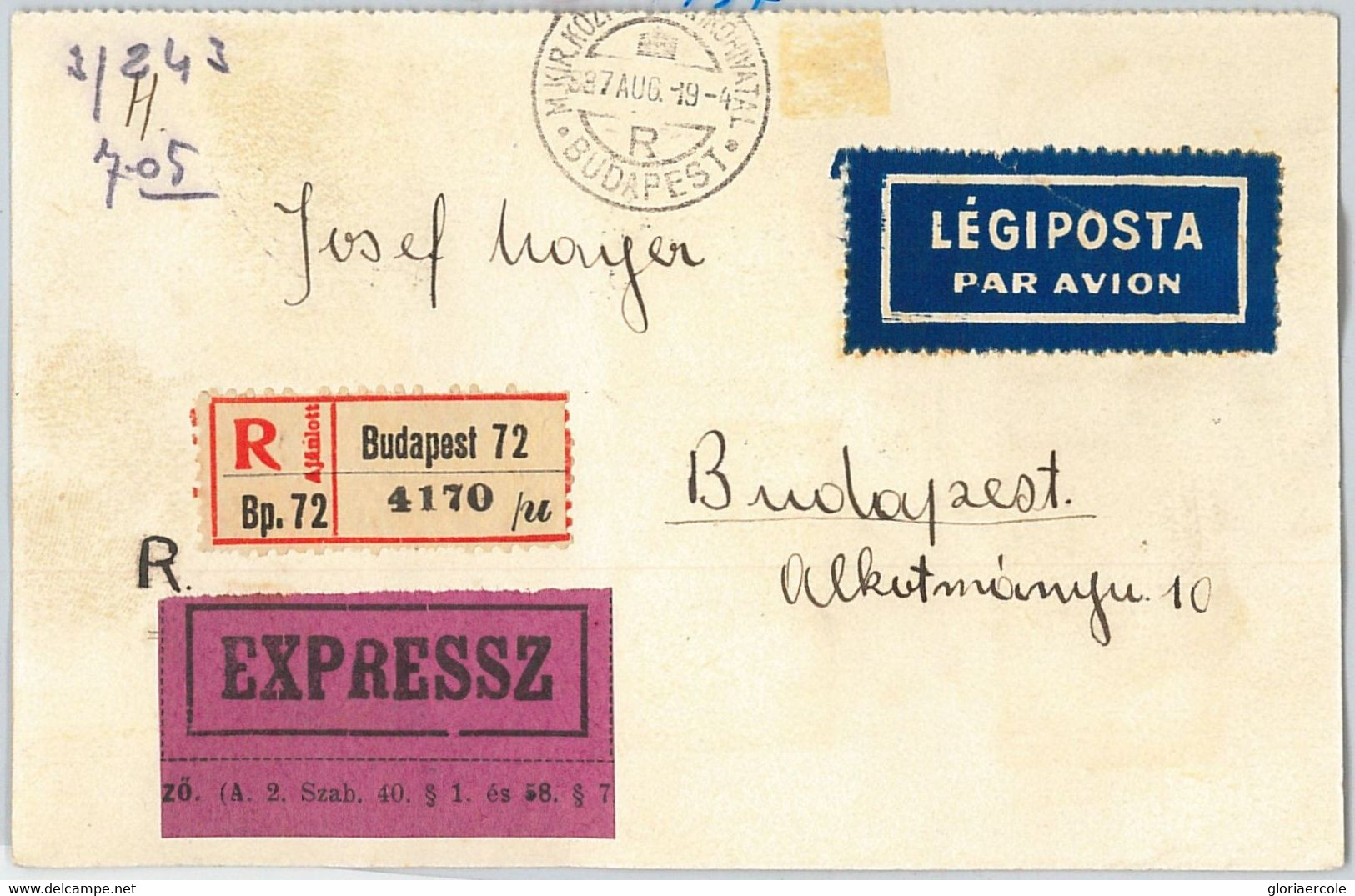 59967 - HUNGARY - POSTAL HISTORY: Cover With SPECIAL POSTMARK: WATERPOLO 1937 - Water Polo