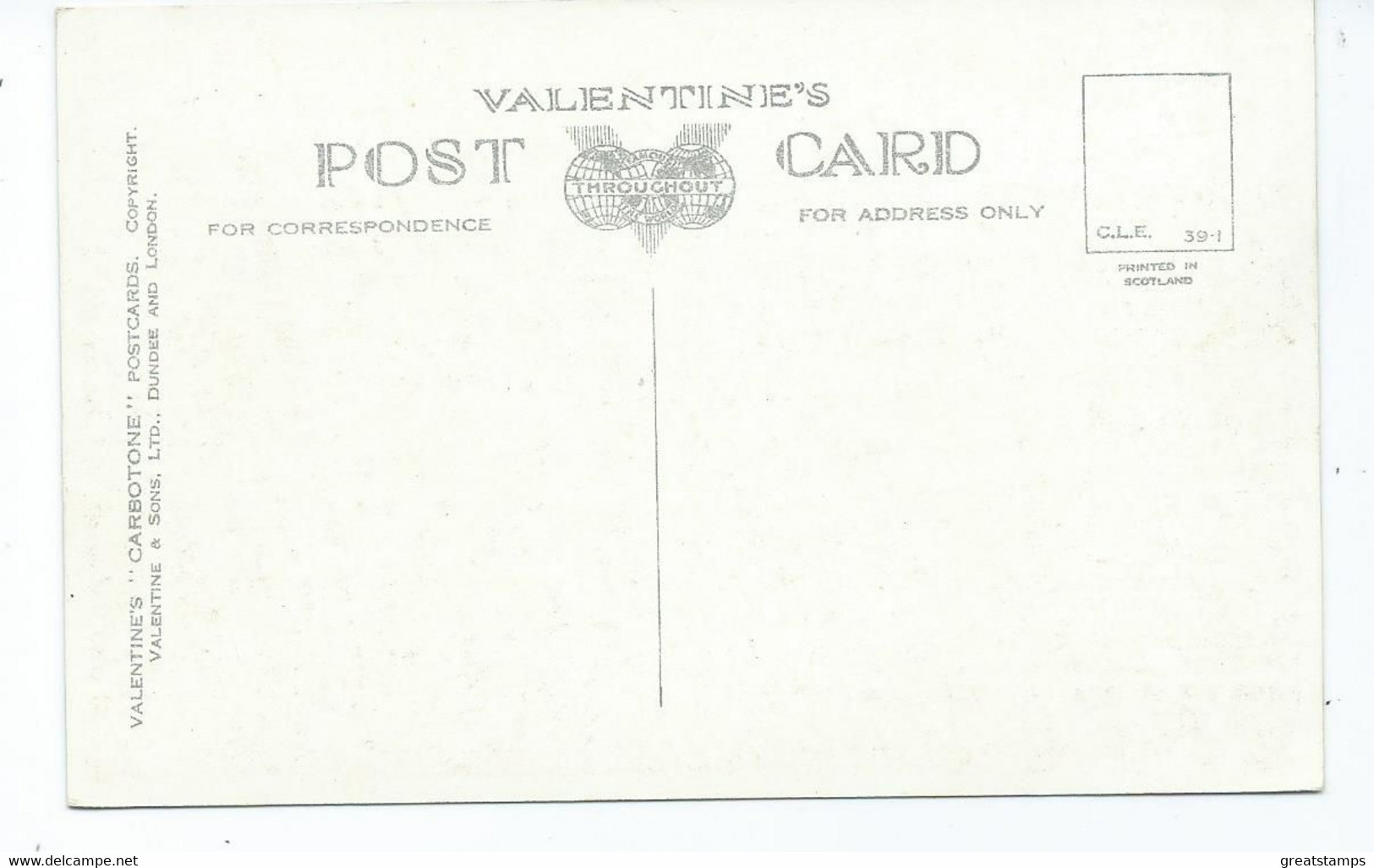 Scotland Ayreshire Campbeltown And Dalingtober Valentine's Unused Rp - Ayrshire