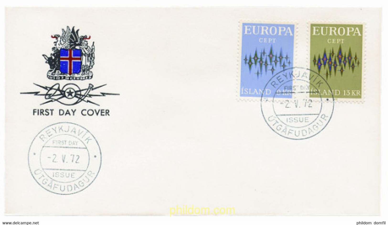 23674 MNH ISLANDIA 1972 EUROPA CEPT. COMUNICACIONES - Colecciones & Series