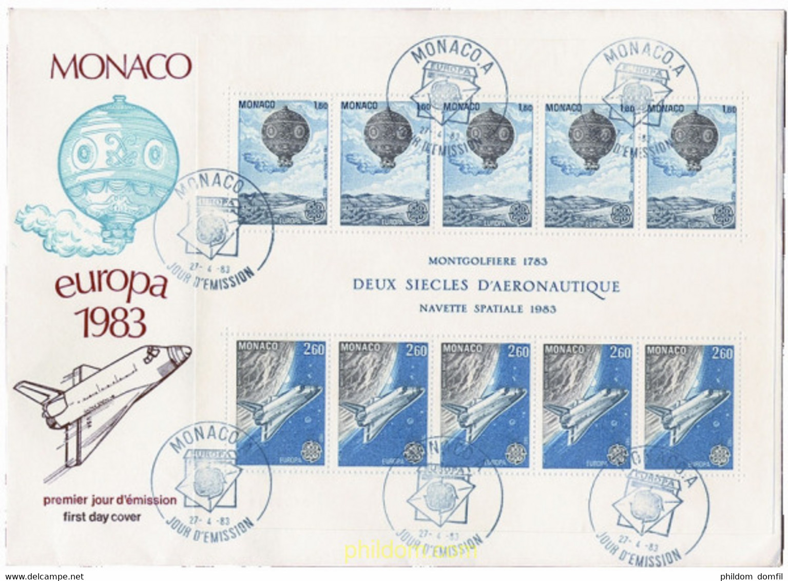 23991 MNH MONACO 1983 EUROPA CEPT. GRANDES OBRAS DE LA HUMANIDAD - Otros & Sin Clasificación