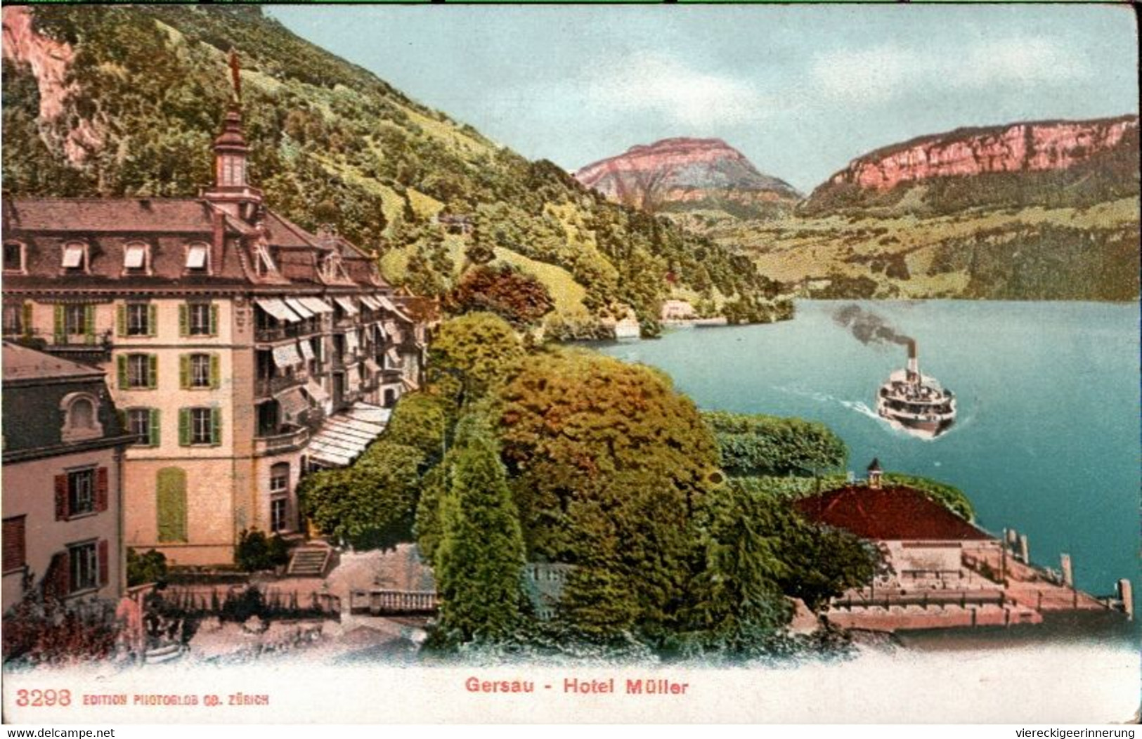 ! Alte Ansichtskarte Aus Gersau, Hotel Müller, Schweiz, Ed. Photoglob Nr. 3298 Zürich - Gersau