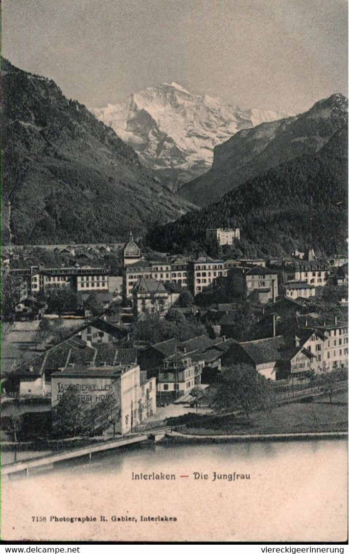 ! Alte Ansichtskarte Aus Interlaken, Schweiz, Ed. R. Gabler Nr. 7158 - Interlaken