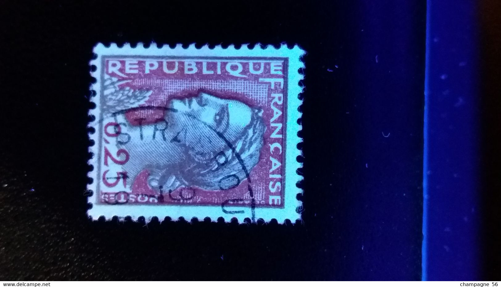 1960 N° 1263 E  OBLITERE COULEUR DEPLACER ( SCANNE 3 PAS A VENDRE - Used Stamps