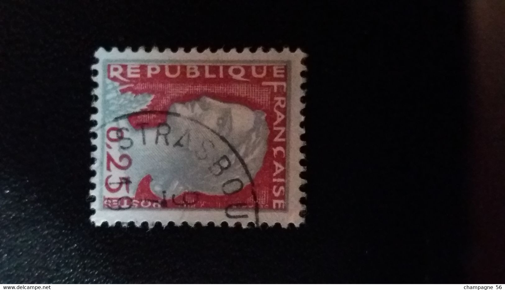 1960 N° 1263 E  OBLITERE COULEUR DEPLACER ( SCANNE 3 PAS A VENDRE - Used Stamps
