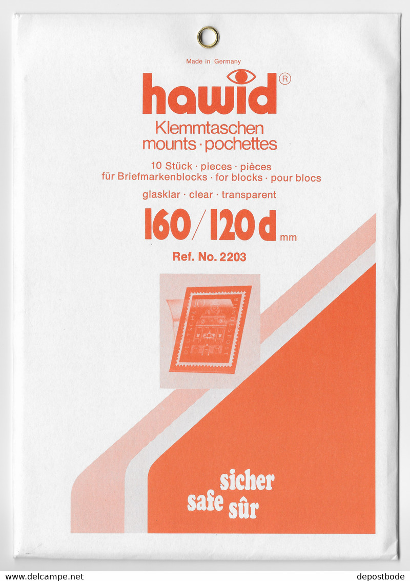 Hawid Klemstroken 160 / 120 D Klaar Transparant Mounts Pochettes 160/120d 10x 65gr - Bandes Cristal