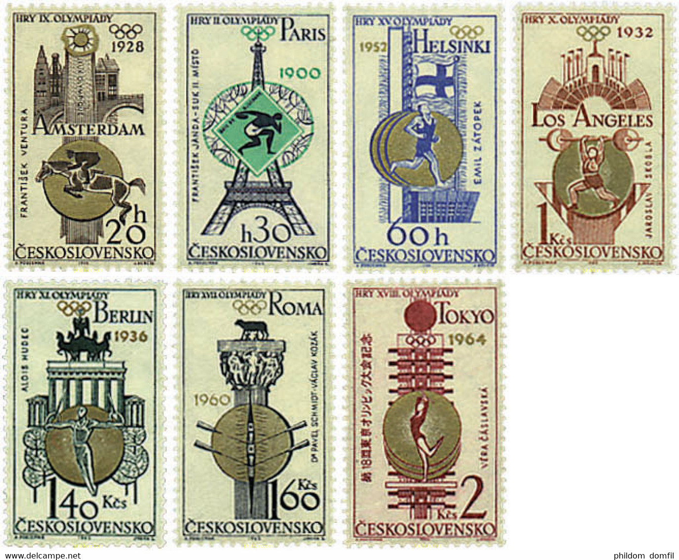 63658 MNH CHECOSLOVAQUIA 1965 MEDALLISTAS OLIMPICOS CHECOSLOVACOS - Summer 1900: Paris
